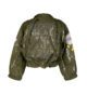 giacca-donna-corta-militare-rigenerata-con-applicazioni-verde-apiedinudinelparco-bologna-2