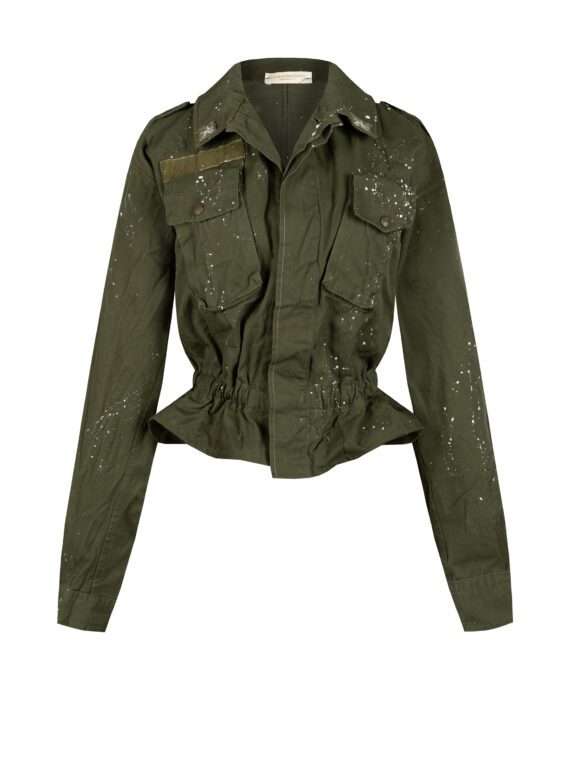 giacca-militare-paillettes-verde-apiedinudinelparco-bologna-2